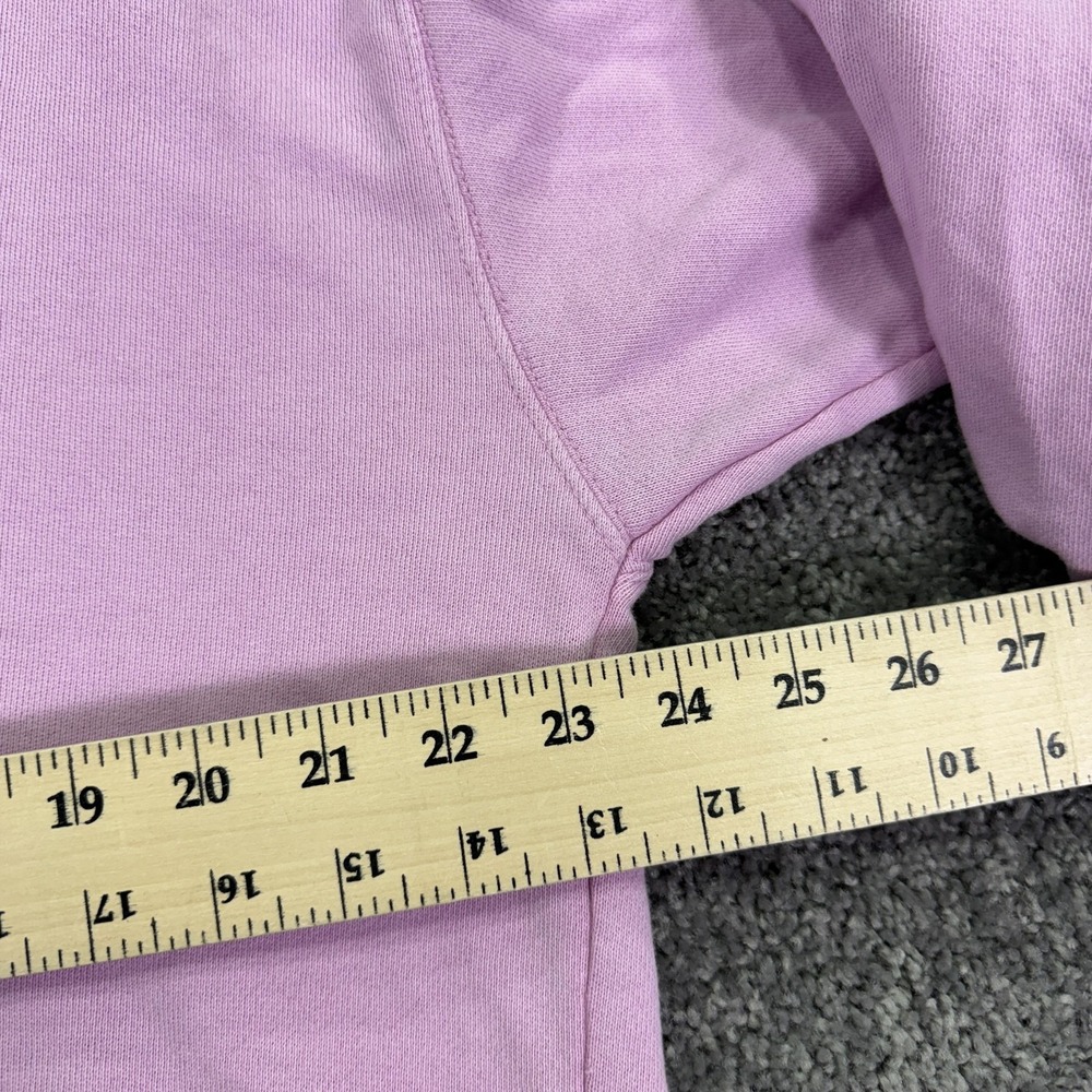 Aerie Hoodie Womens Medium Pink Pullover V Neck Kangaroo Pocket Casual City - Picture 4 of 13